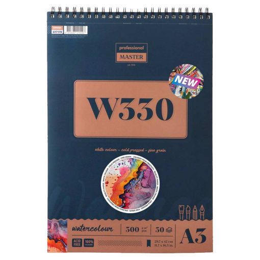 Picture of 300GSM A3 SPIRAL WATERCOLOUR PAD 30 PAGES
